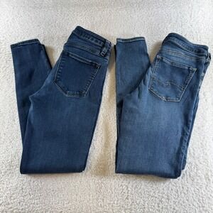 Silver Jeans Co Bleecker Mazy Skinny 27x29 Women's Bundle Lot of 2 Medium Wash